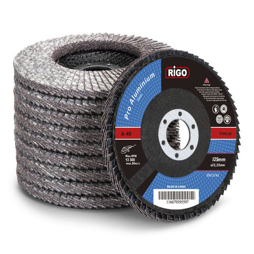 Disco de láminas para acero inoxidable - DanYang Rigo Abrasives Co., Ltd. - de óxido de aluminio
