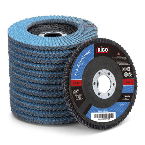 Disco de láminas con revestimiento de circonio - DanYang Rigo Abrasives Co., Ltd. - para acero inoxidable