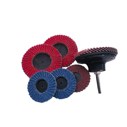 Disco de láminas para acero inoxidable - DanYang Rigo Abrasives Co., Ltd. - de cerámica / de óxido de aluminio / con soporte de plástico