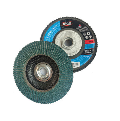 Disco de láminas con revestimiento de circonio - DanYang Rigo Abrasives Co., Ltd. - para acero inoxidable / de cerámica / de óxido de aluminio