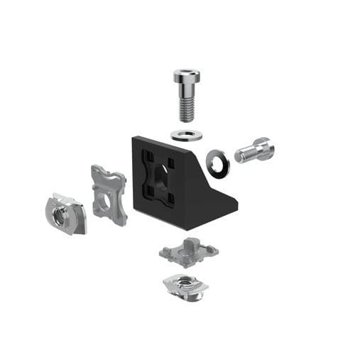 Soporte en escuadra para ensamblaje de perfiles - GUS450 series - Robotunits GmbH - de acero galvanizado / 90°