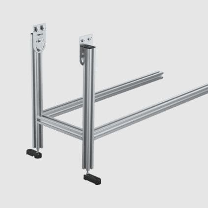 Soporte de cintas transportadoras - C4F - Robotunits GmbH - de acero galvanizado / ajustable