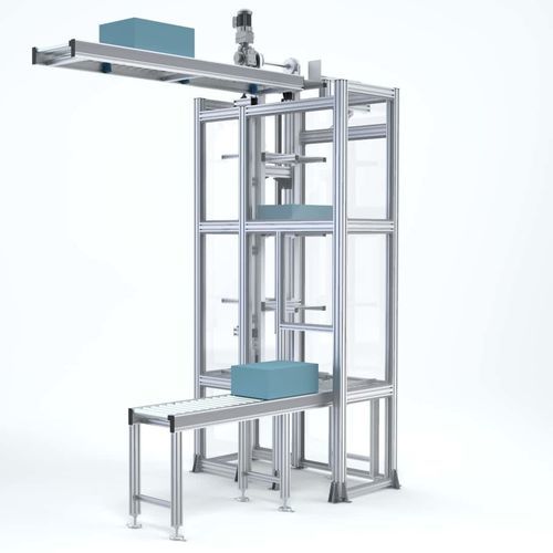 Transportador con cadena - Robotunits GmbH - de rodillos motorizados / aéreo / vertical