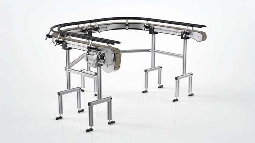 Transportador con cadena - Robotunits GmbH - de cadena en charnela / curvo / de acumulación