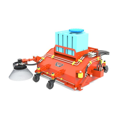 Barredora para minicargadora - GLA031s eries - ORDEM ELEKTRONİK MÜHENDİSLİK MAKİNA SAN. VE TİC. LTD. ŞTİ. - hidráulica / de desechos / con 1 cepillo