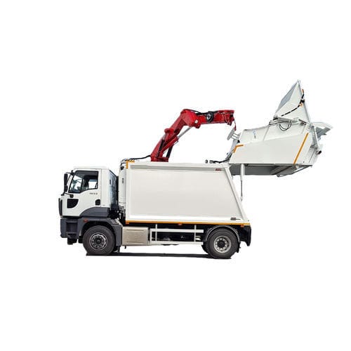 Camión de basura carga trasera - CRANE PRO 100-750 - Procompactor Waste Management Equipment - diésel / con grúa
