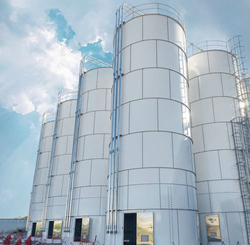 Silo empernado - SYCSA - para pellets / de cemento / para caliza