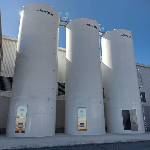 Silo soldado - SYCSA - de fondo cónico / con fondo plano / horizontal