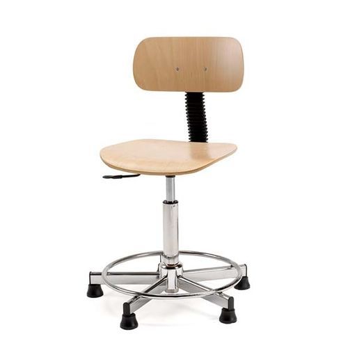 Silla giratoria de laboratorio - 81 - Arredindustria e Lory Srl - para puestos de trabajo / asiento de madera / respaldo de madera