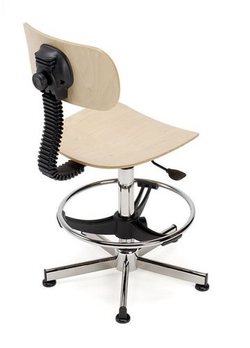 Silla giratoria de laboratorio - 80 - Arredindustria e Lory Srl - para puestos de trabajo / asiento de madera / respaldo de madera