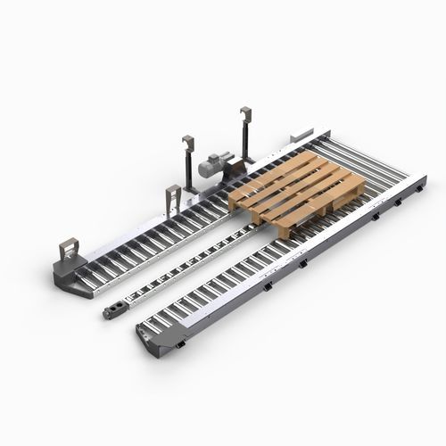 Transportador de rodillos - Brolla - de cinta rebajada / horizontal / modular