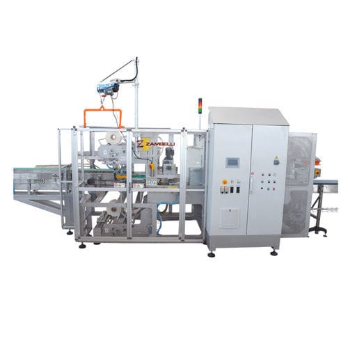 Retractiladora con de film termorretráctil con barra de soldadura - Zambelli S.r.l. - automática / para cajas de cartón / para botellas de vidrio