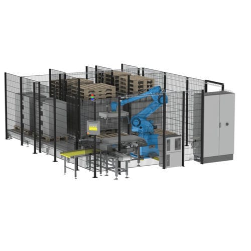 Célula robotizada de paletización - Goldfuss engineering GmbH - de empaque / compacta