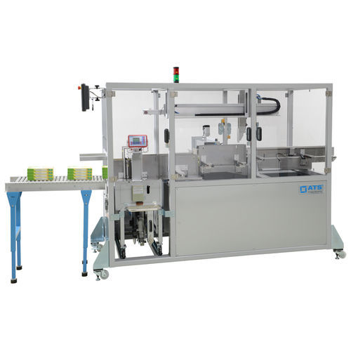 Máquina de colocación de cinta automática - US-2000 SIB-L - ATS-Tanner GmbH Banderoliersysteme - con pantalla táctil / móvil / con transportador de cinta