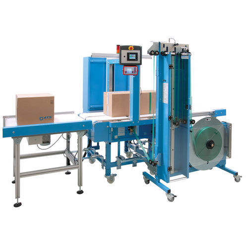 Máquina de colocación de cinta automática - US-2000 TR-AST-BM-J - ATS-Tanner GmbH Banderoliersysteme - con pantalla táctil / móvil / con transportador de cinta