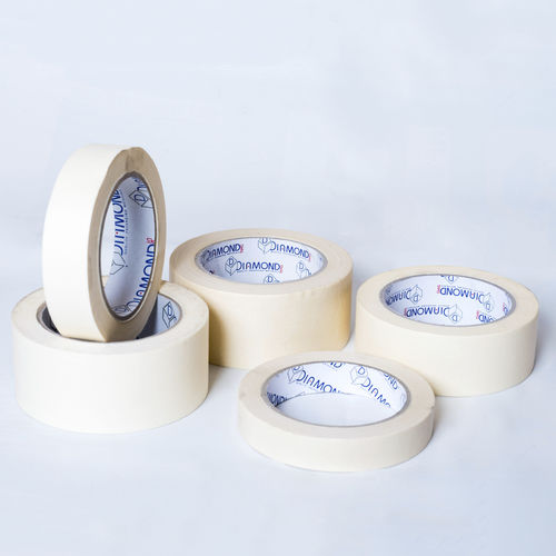 Cinta adhesiva de enmascarar - DENELPACK S.A Inteligent Packaging Industry - de fibra acrílica / goma / sintética