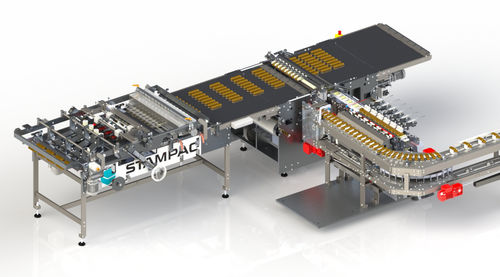 Sistema de alimentación de máquina de embalaje para la industria alimentaria - LEKO series - Stampac GmbH - automático / de cinta / para línea de producción