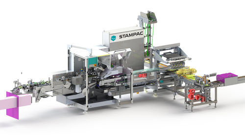 Línea de embalaje para producto de chocolates - Stampac GmbH - para la industria alimentaria / de film / automática
