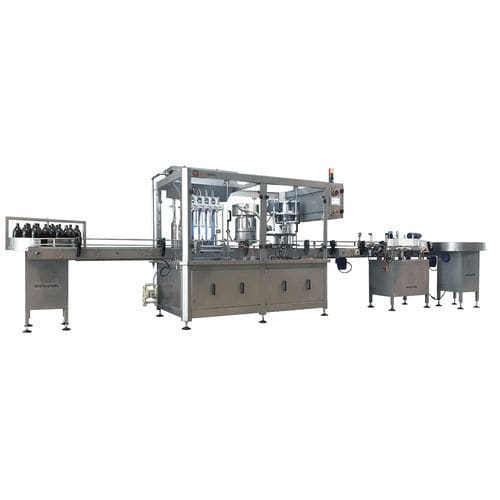 Llenadora taponadora etiquetadora automática - FF1 - White Steel GmbH - para líquido / para la industria alimentaria / de botellas