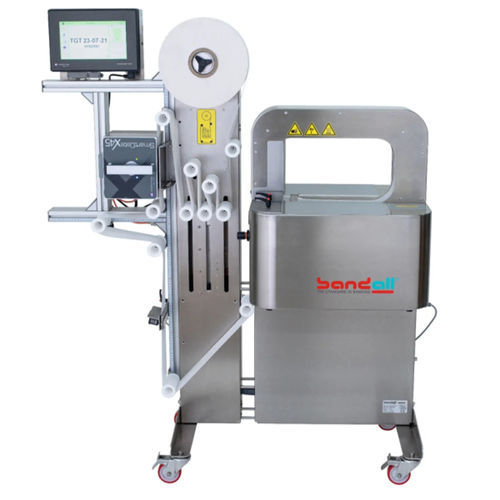 Máquina de colocación de cinta automática - Bandall B.V. - con pantalla táctil / para imprenta / para la industria farmacéutica
