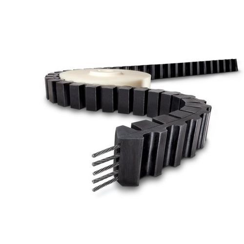 Cadena para transporte de caucho - Nerak GmbH Fördertechnik - con eslabones monobloque / resistente al desgaste