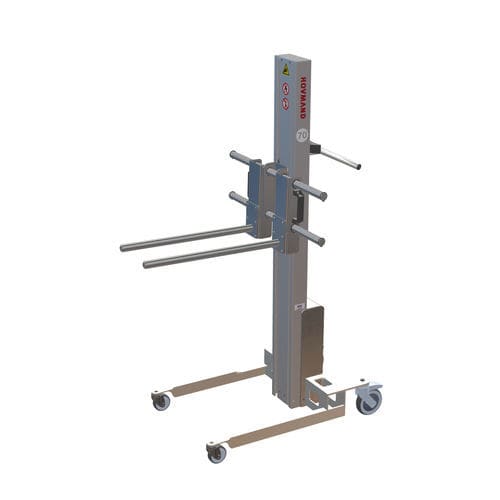 Aparato de levantamiento con horquilla - Impox 70L Flex - HOVMAND - de acero inoxidable / móvil / para enrollador