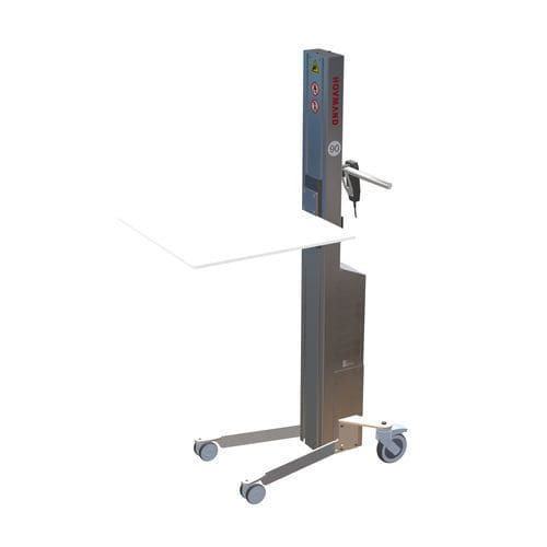 Aparato de levantamiento de plataforma - INOX 90L KP2-ix - HOVMAND - de acero inoxidable / móvil / de bidones