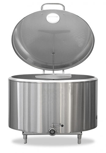 Cuba de refrigeración - E.T.A. S.r.l. - para leche / de acero inoxidable / cilíndrica