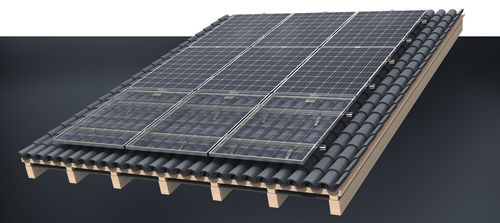 Sistema de fijación solar techo de tejas - XT35-VLOW series - AEROCOMPACT Europe GmbH - para cubierta plana