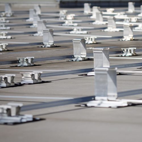 Sistema de fijación solar para cubierta plana - MSP-FR-EW - Ernst Schweizer AG - de aluminio