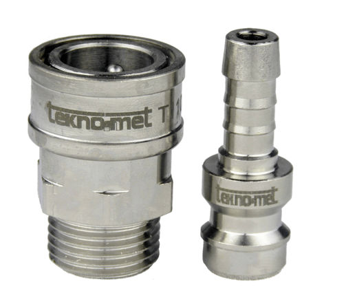 Racor hidráulico - T110 series - TEKNO-MET BAĞLANTI ELEMANLARI SAN. ve TİC. LTD. ŞTİ - rápido / de acero inoxidable / de latón niquelado