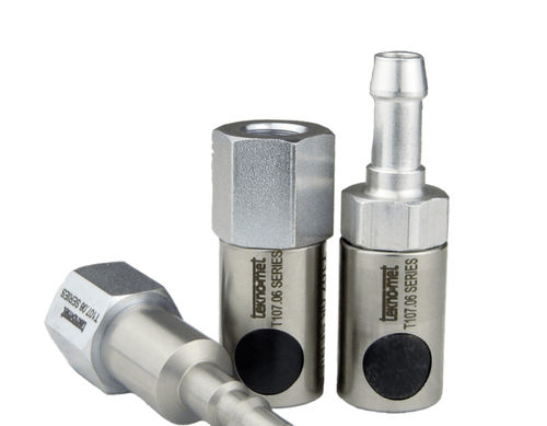 Racor neumático - T107 series - TEKNO-MET BAĞLANTI ELEMANLARI SAN. ve TİC. LTD. ŞTİ - hidráulico / rápido / de acero inoxidable
