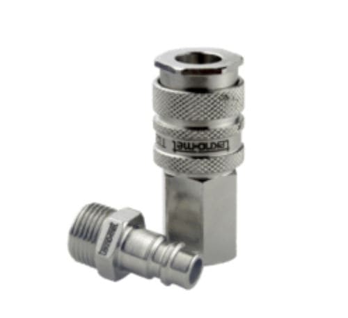 Racor neumático - T025 series - TEKNO-MET BAĞLANTI ELEMANLARI SAN. ve TİC. LTD. ŞTİ - rápido / de acero inoxidable / de latón niquelado