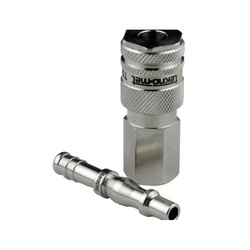 Racor neumático - T019 series - TEKNO-MET BAĞLANTI ELEMANLARI SAN. ve TİC. LTD. ŞTİ - roscado / rápido / de acero inoxidable