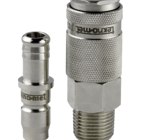 Racor neumático - T033 series - TEKNO-MET BAĞLANTI ELEMANLARI SAN. ve TİC. LTD. ŞTİ - roscado / rápido / de acero inoxidable