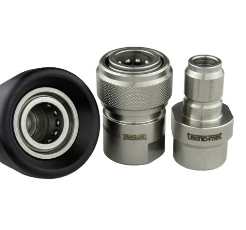 Racor neumático - T121 series - TEKNO-MET BAĞLANTI ELEMANLARI SAN. ve TİC. LTD. ŞTİ - hidráulico / rápido / de acero inoxidable