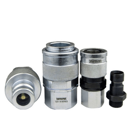 Racor hidráulico - T201 series - TEKNO-MET BAĞLANTI ELEMANLARI SAN. ve TİC. LTD. ŞTİ - rápido / de acero inoxidable / de latón
