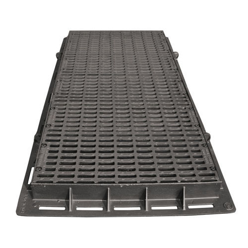 Rejilla de metal - BIGDRAIN MODULAR F900 8030 - Fonderie Belli SPA - altas cargas / para tapas de alcantarilla / con muescas