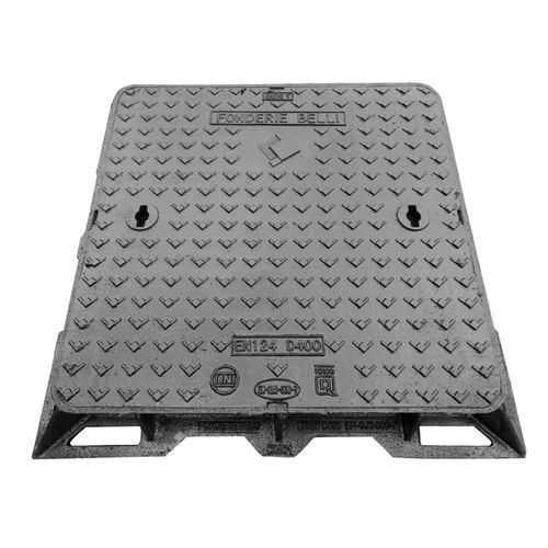 Tapa de registro de fundición dúctil - CHD MACHINED CLASS D400 - Fonderie Belli SPA - cuadrada