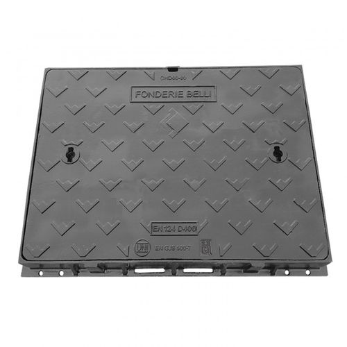 Tapa de registro de fundición dúctil - SERIE RETTANGOLARE - CLASSE D400/C250/B125 - Fonderie Belli SPA - cuadrada / rectangular