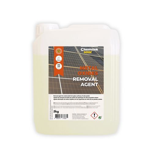 Desincrustante de cal biodegradable para panel solar - METAL OXIDES REMOVAL - ChemiTek
