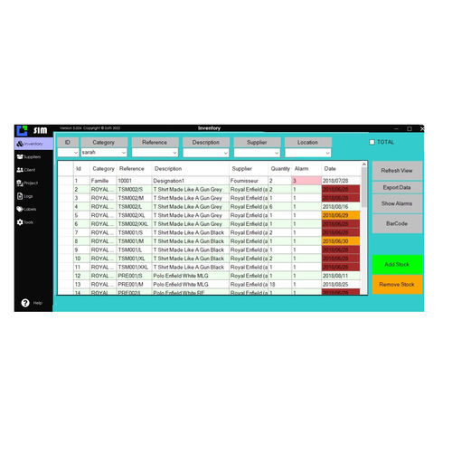Software de gestión de existencias - SIM - SOLTI - industrial