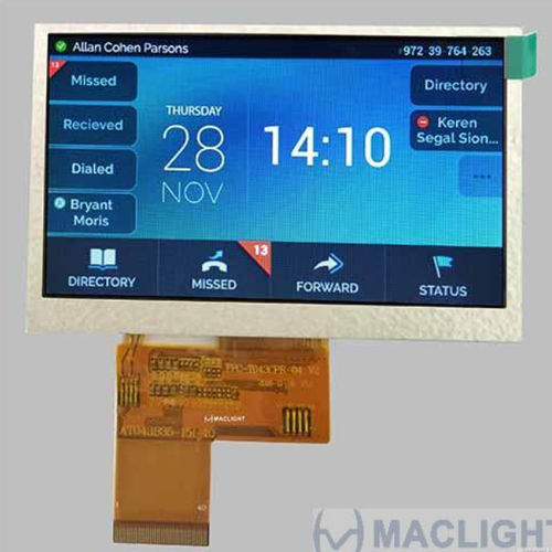 Módulo de visualización TFT LCD - MLT043R40-2 - Maclight Display Co., Limited - con pantalla táctil capacitiva / 480 x 272 / 4,3"