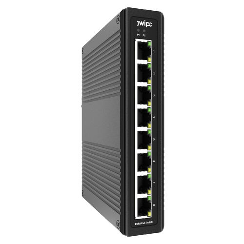 Conmutador Ethernet no administrable - ISG308P - JWIPC TECHNOLOGY CO., LTD. - 8 puertos / en riel DIN / RJ45
