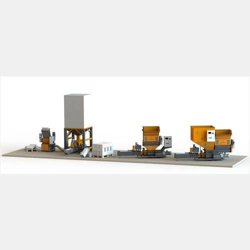 Compactador de basura para poliestireno - Saggittarius - Cosmecal srl - para plástico / estacionario / de tornillo