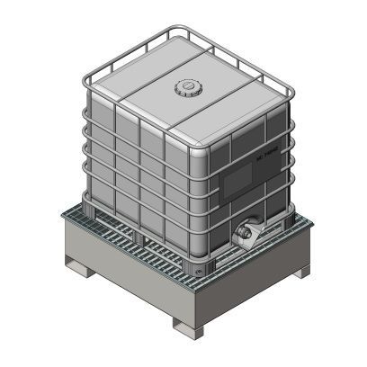 Cubeta de retención multiusos - Eurial - para contenedor IBC / 3 bidones / para producto líquidos
