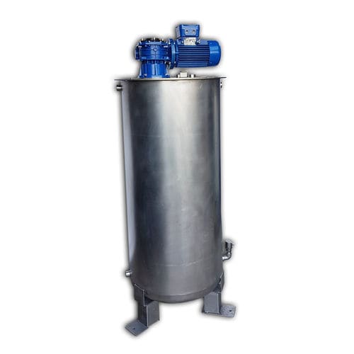 Recipiente con mezclador - ASS-TK1403-ME - Airmation ECP srl - de acumulación / de acero inoxidable / cilíndrico