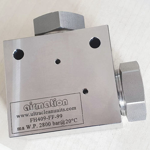 Racor de alta presión - FH409.FF-99 - Airmation ECP srl - hidráulico / roscado / acodado