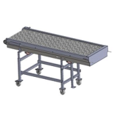 Transportador de rodillos - Schmatec GmbH - con bisagra / de altura regulable / de placas