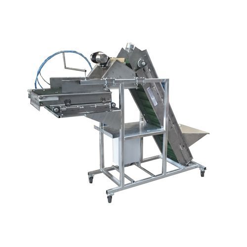 Transportador de rodillos - Schmatec GmbH - con bisagra / para selección / de altura regulable